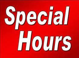 Special Hours