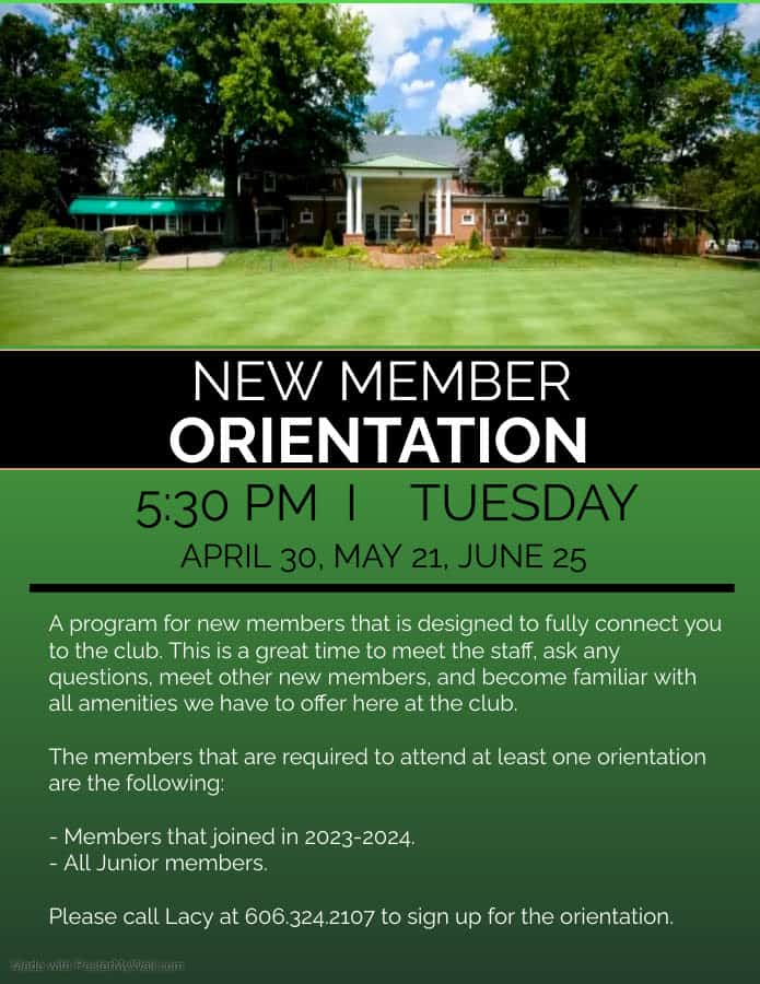 New Member Orientation Spring 03/27/24