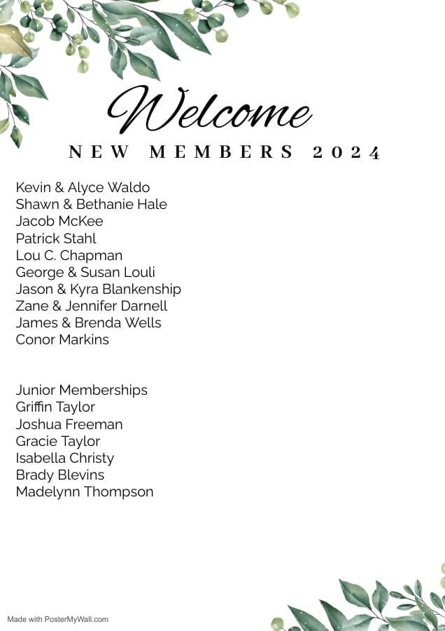 Welcome New Members 03/27/24